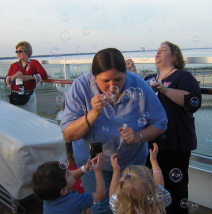 The Klusewitzs enjoy the Bubbles