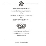 82 Epcot Grand Opening Invitation Cover (back)