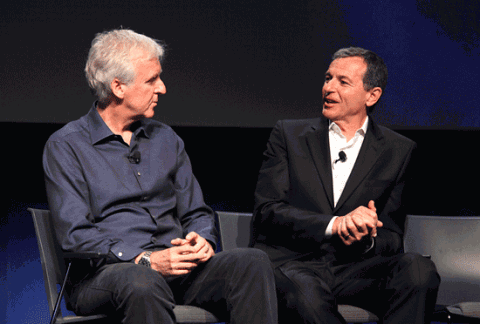 James Cameron and Bob Iger