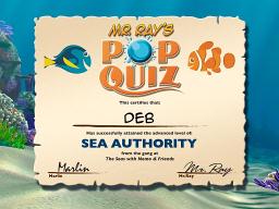 Mr. Ray's Pop Quiz Certificate