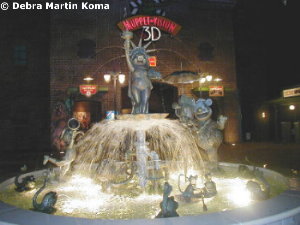 Muppet Fountain at Night