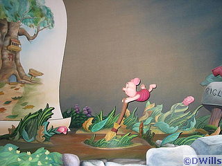 Piglet tries to save himself from the falls