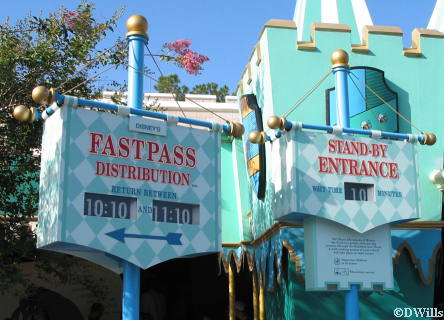 FastPass entrance sign