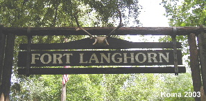 Fort Langhorn Sign at Tom Sawyer Island
